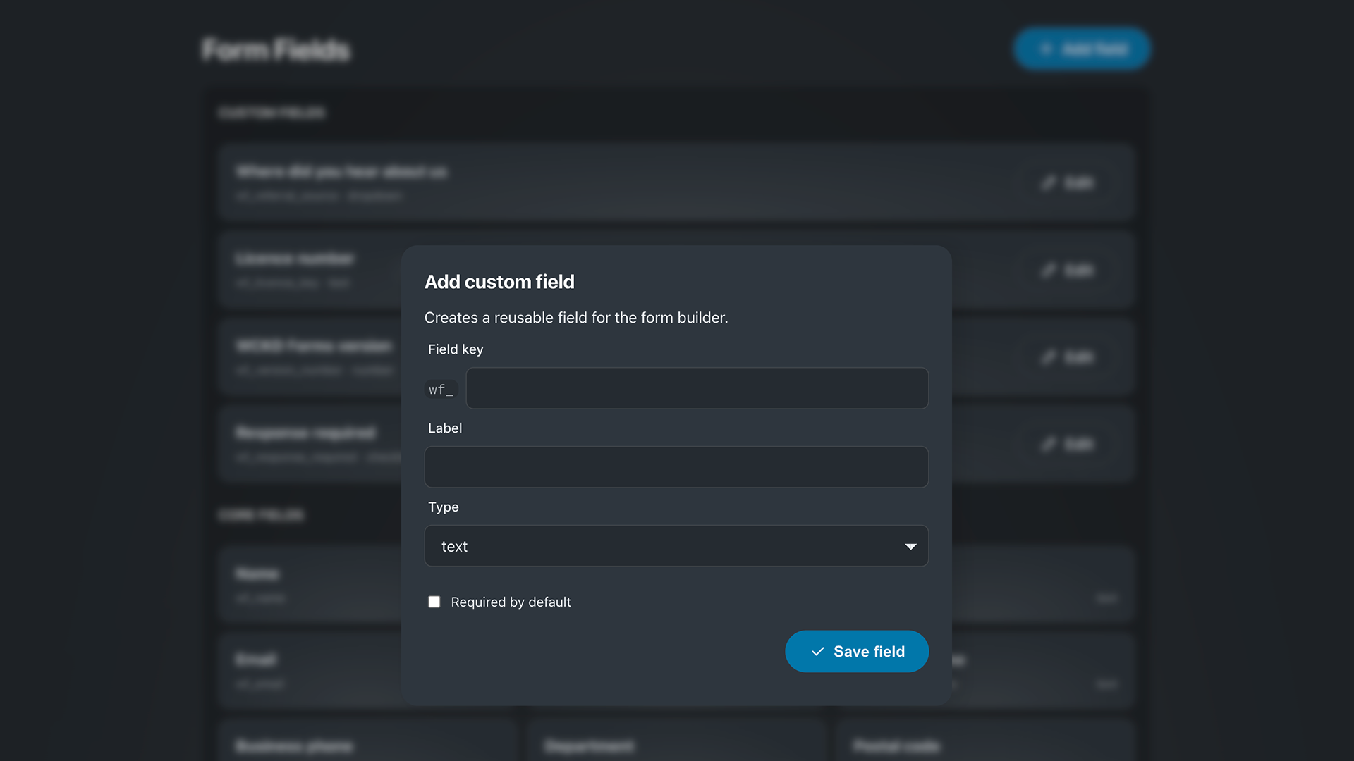 Custom fields — Add a custom field to the library